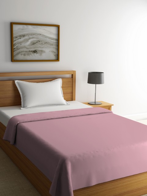 

STELLAR HOME Pink Solid AC Room 210 GSM Single Bed Blanket