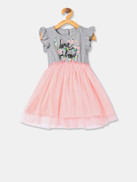 

Cherokee Girls Grey Printed Fit and Flare Dress