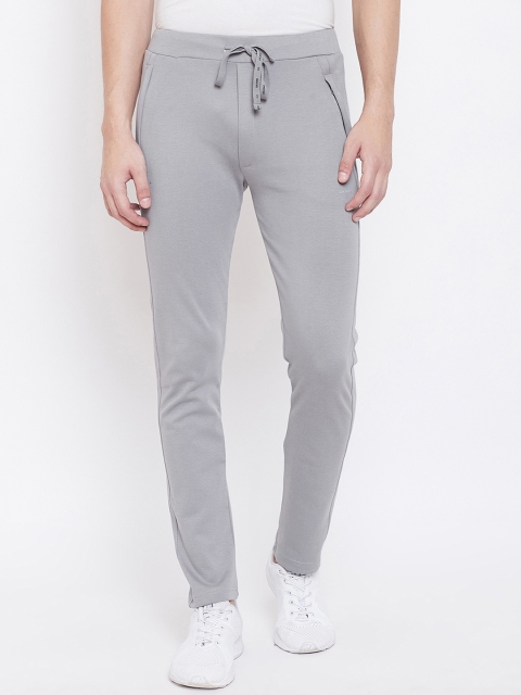 

Okane Men Grey Melange Solid Slim Fit Track Pants
