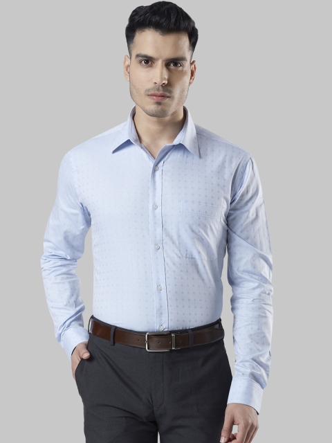 

Raymond Men Blue Slim Fit Printed Formal Shirt