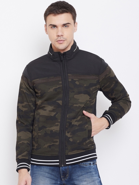 

Octave Men Olive Green Printed Sweatshirt