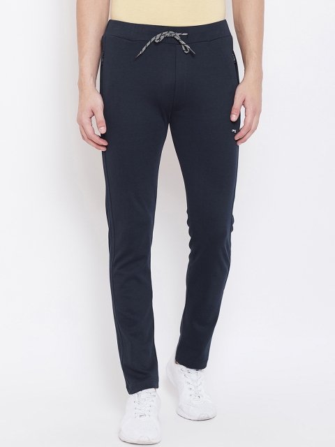 

Okane Men Navy Blue Solid Slim Fit Track Pants