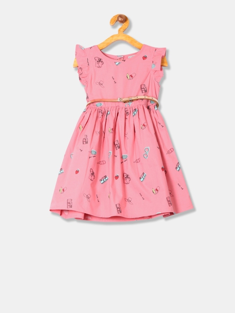 

Cherokee Girls Pink Printed Fit and Flare Dress