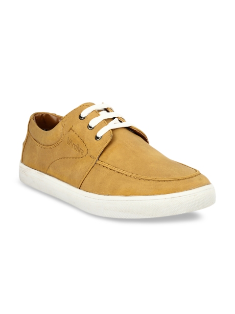 

Vardhra Men Tan Brown Solid Derbys