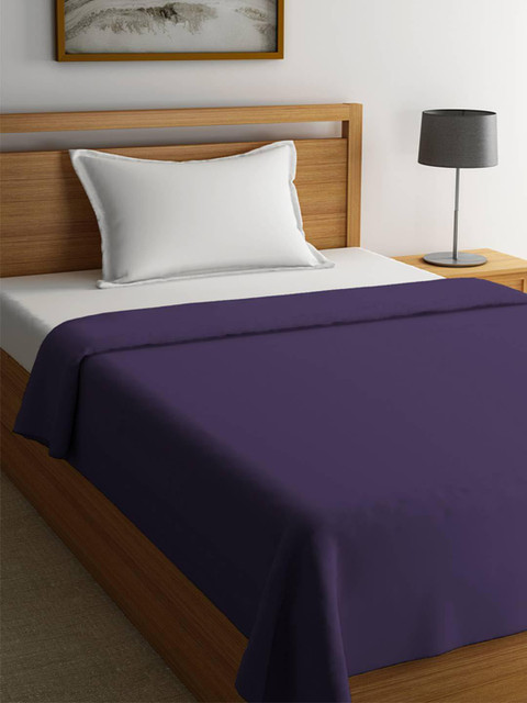 

STELLAR HOME Purple Solid AC Room 210 GSM Single Bed Blanket