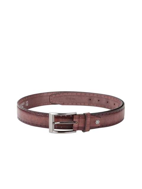 

WELBAWT Men Brown Solid Leather Belt