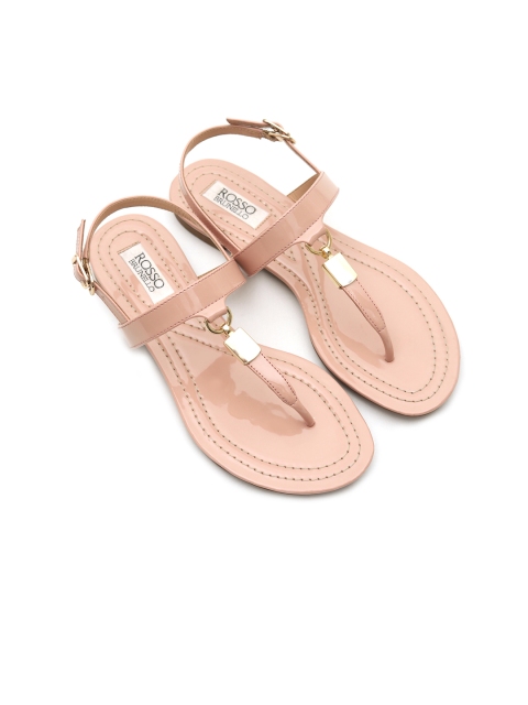 

ROSSO BRUNELLO Women Pink Solid Open Toe Flats