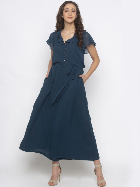 

Iti Women Teal Green Solid Basic Jumpsuit