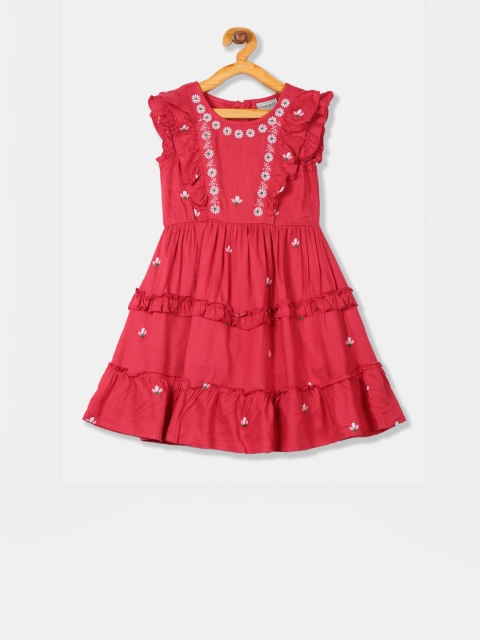 

Cherokee Girls Red Printed Fit and Flare Dress