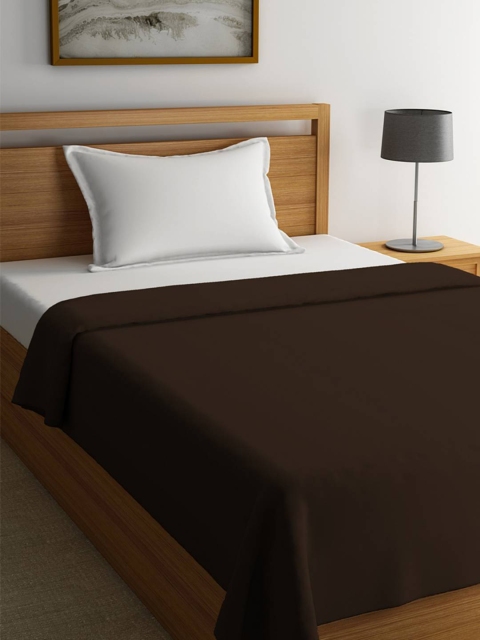 

STELLAR HOME Brown Solid AC Room 210 GSM Single Bed Blanket