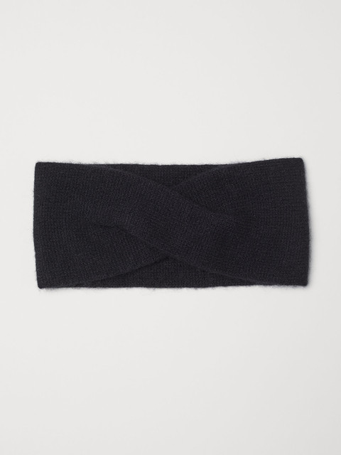 

H&M Women Black Solid Cashmere Hairband