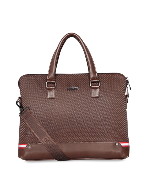 

ESBEDA Unisex Brown Textured Laptop Bag