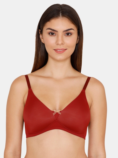 

Zivame Red Solid Non-Wired Lightly Padded T-shirt Bra ZI1917FASH00
