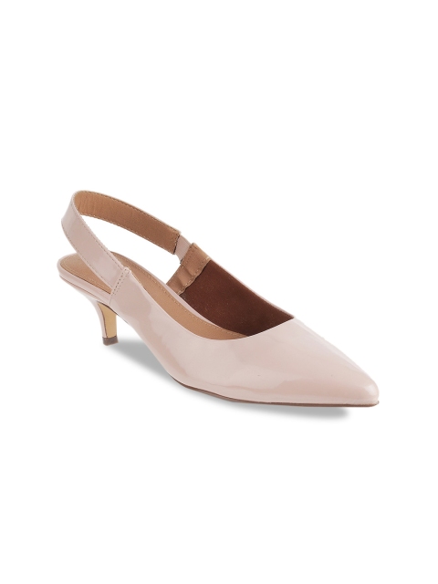 

LEMON & PEPPER Women Peach-Coloured Solid Pumps