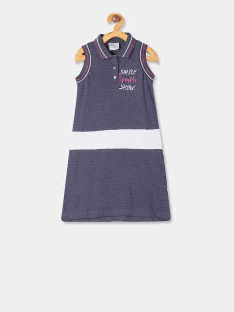 

Cherokee Girls Blue Colourblocked T-shirt Dress