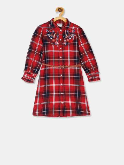 

Cherokee Girls Red Checked Shirt Dress