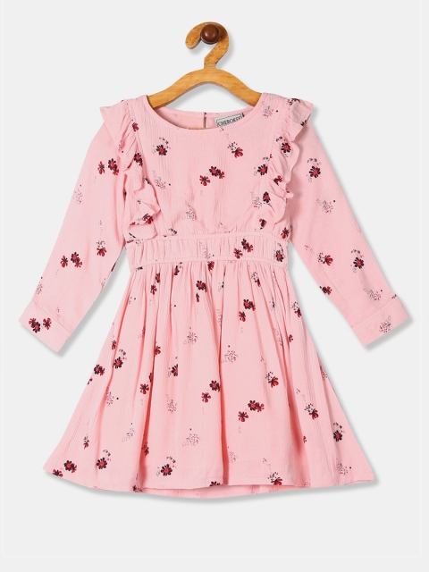

Cherokee Girls Pink Printed Fit and Flare Dress