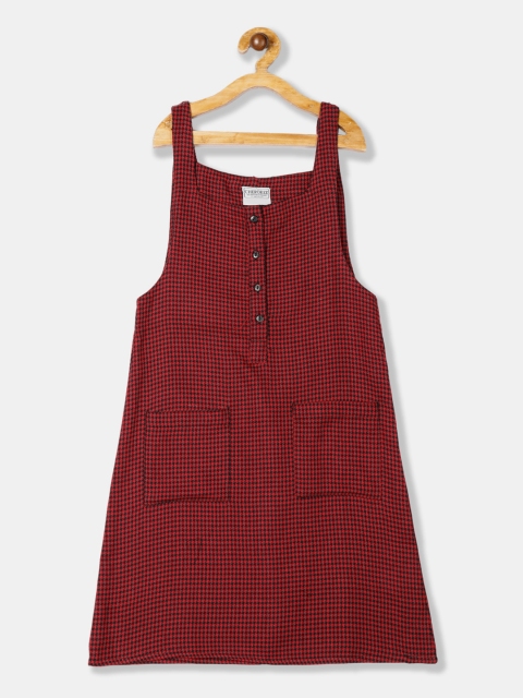

Cherokee Girls Red & Black Printed A-Line Dress
