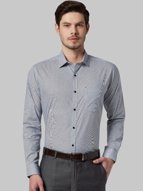 

Park Avenue Men Blue Slim Fit Printed Formal Shirt