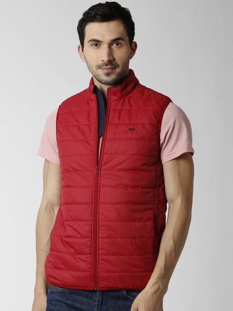 

Peter England Casuals Men Red Solid Padded Jacket