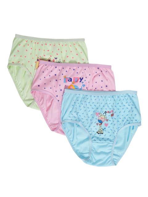 

Chipbeys Girls Pack of 3 Assorted Mid-Rise Briefs NARLUCKYLC