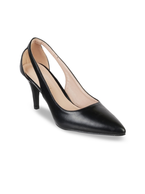 

LEMON & PEPPER Women Black Solid Pumps