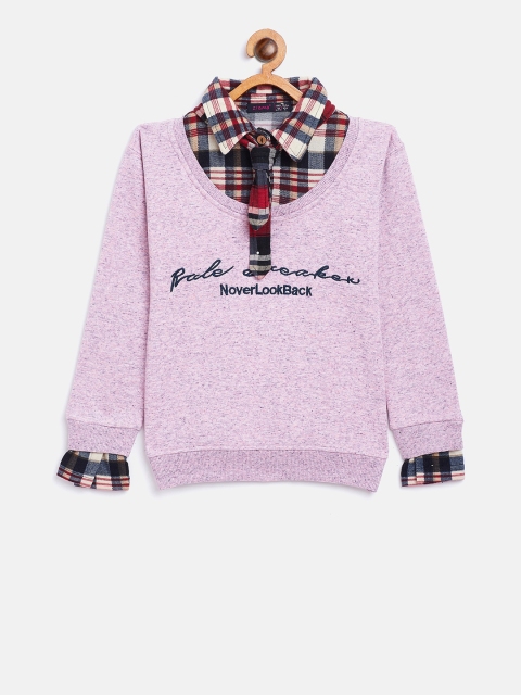 

Ziama Girls Pink Printed Sweatshirt