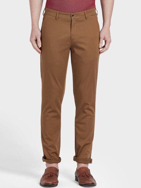 

ColorPlus Men Brown Solid Regular Fit Regular Trousers