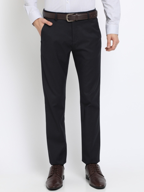

Crocodile Men Black Slim Fit Solid Formal Trousers