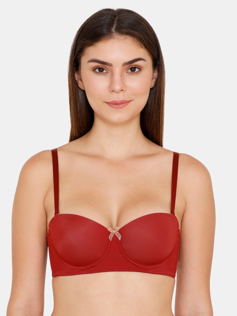 

Zivame Red Solid Underwired Lightly Padded T-shirt Bra ZI1918FASH00