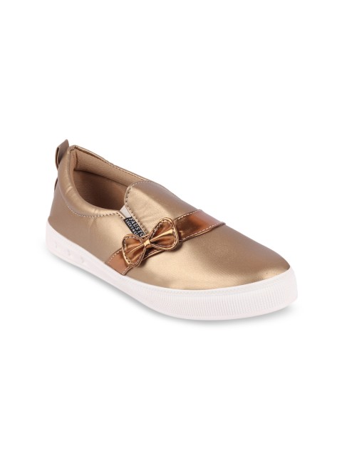 

FAUSTO Women Gold-Toned Lightweight Slip-On Sneakers