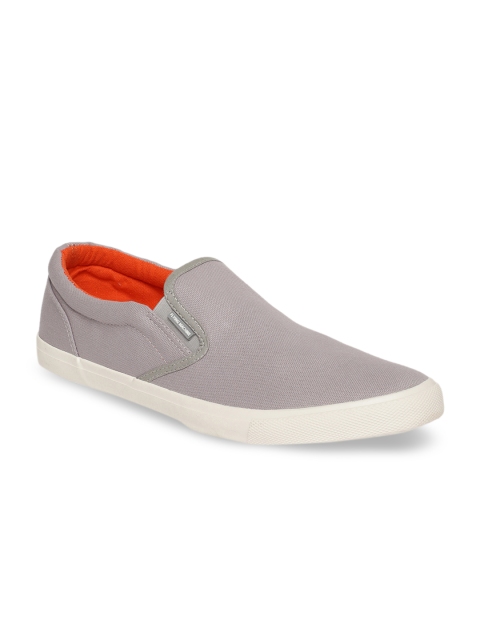

Flying Machine Men Grey Solid Slip-On Sneakers