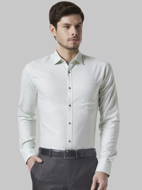 

Park Avenue Men Green Slim Fit Solid Formal Shirt
