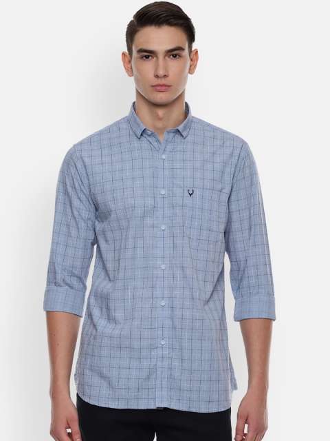 

Allen Solly Men Blue Regular Fit Checked Casual Shirt