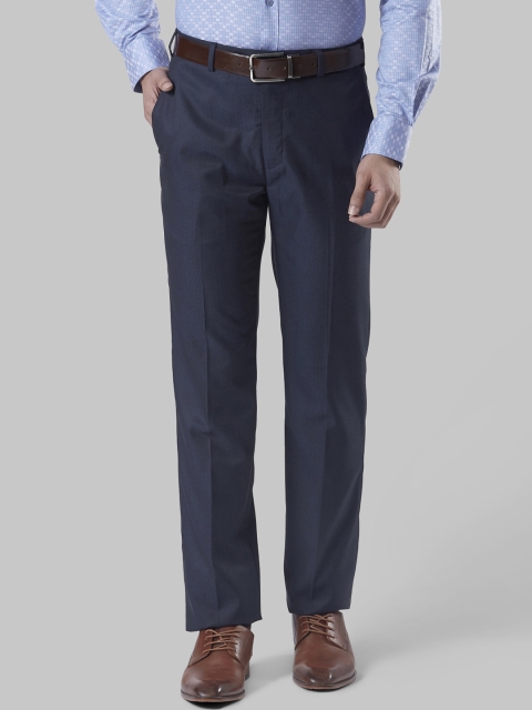 

Raymond Men Navy Blue Regular Fit Solid Formal Trousers