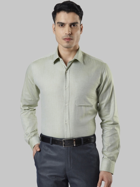 

Raymond Men Olive Green Slim Fit Solid Formal Shirt