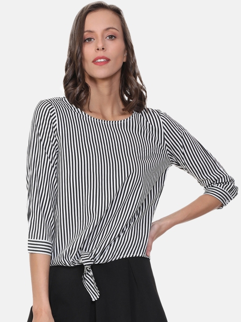 

People Women Black Striped Top