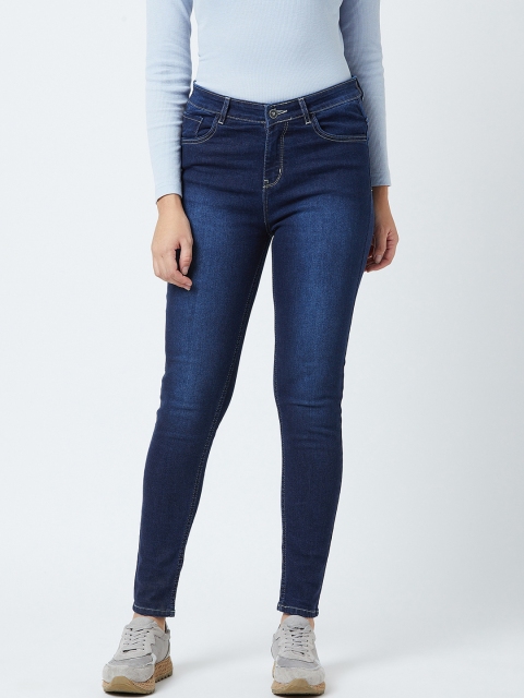 Devis Women Blue Skinny Fit High-Rise Clean Look Stretchable Jeans
