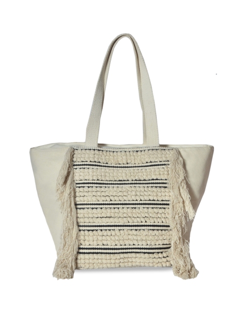 

Diwaah Off-White Self Design Shoulder Bag