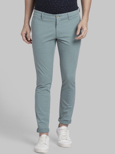 

Parx Men Green Slim Fit Solid Regular Trousers