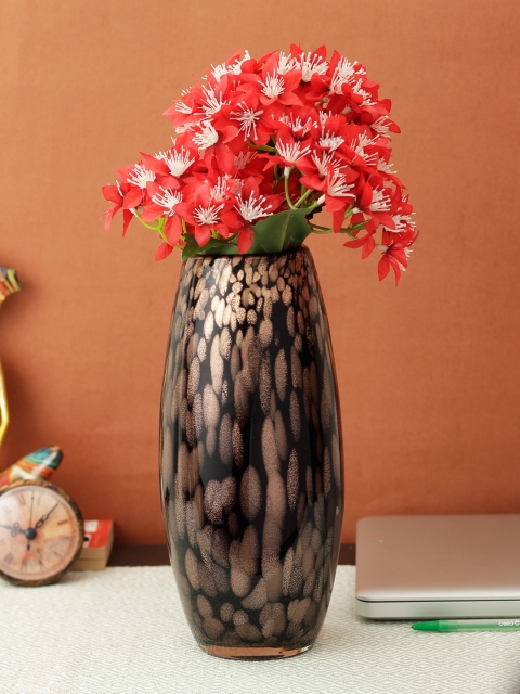 Aesthetic Home Solutions Black & Gold-Toned Textured Contemporary Vase