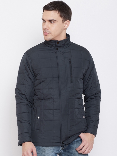 

METTLE Men Navy Blue Solid Puffer Jacket