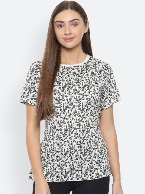 

Van Heusen Woman White Floral Print Top