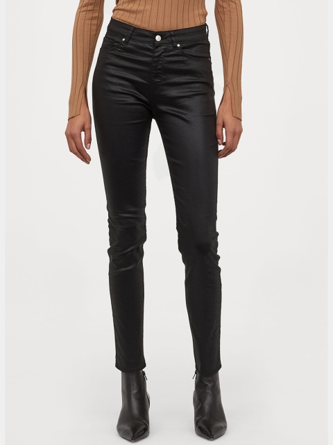 

H&M Women Black Solid Trousers Skinny Fit
