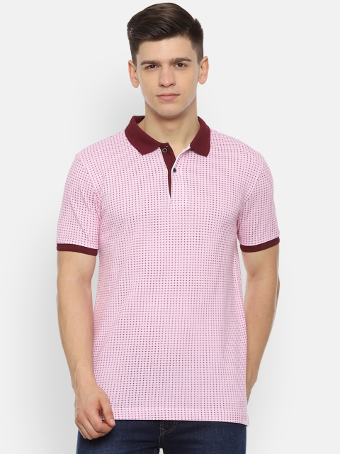 

Van Heusen Men Pink Printed Polo Collar T-shirt