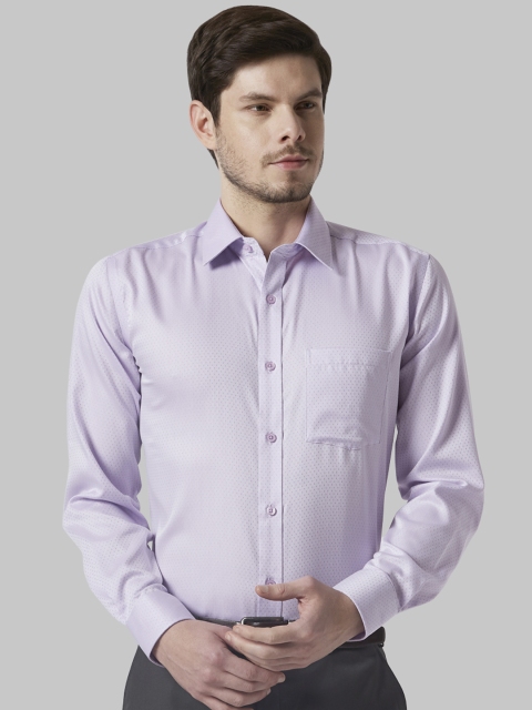 

Park Avenue Men Lavender Regular Fit Self Design Formal Shirt