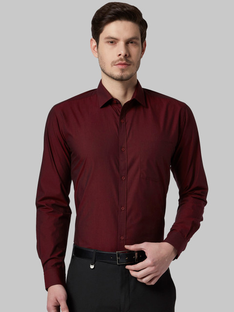

Park Avenue Men Maroon Solid Slim Fit Formal Shirt