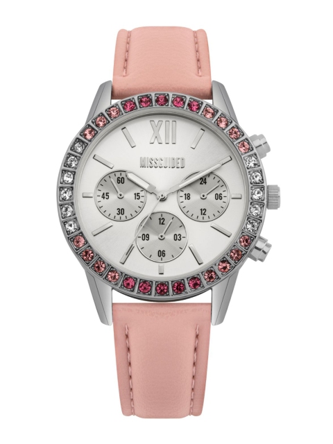 

Missguided Women Silver-Toned Analogue Watch MG015P