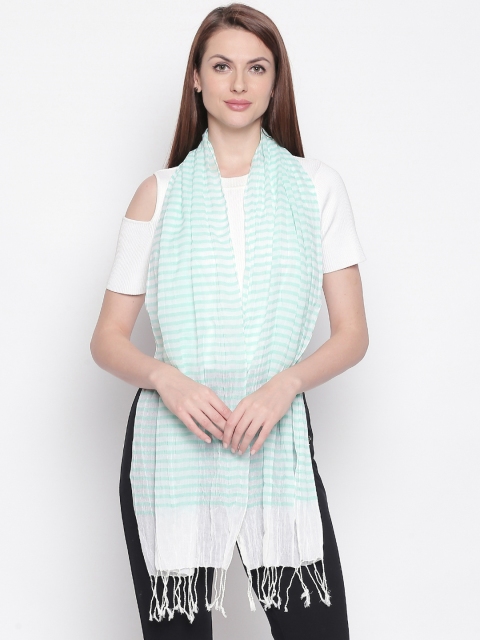 

Style Quotient Women Green & White Striped Stole