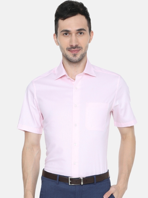

Louis Philippe Men Pink Classic Regular Fit Striped Formal Shirt